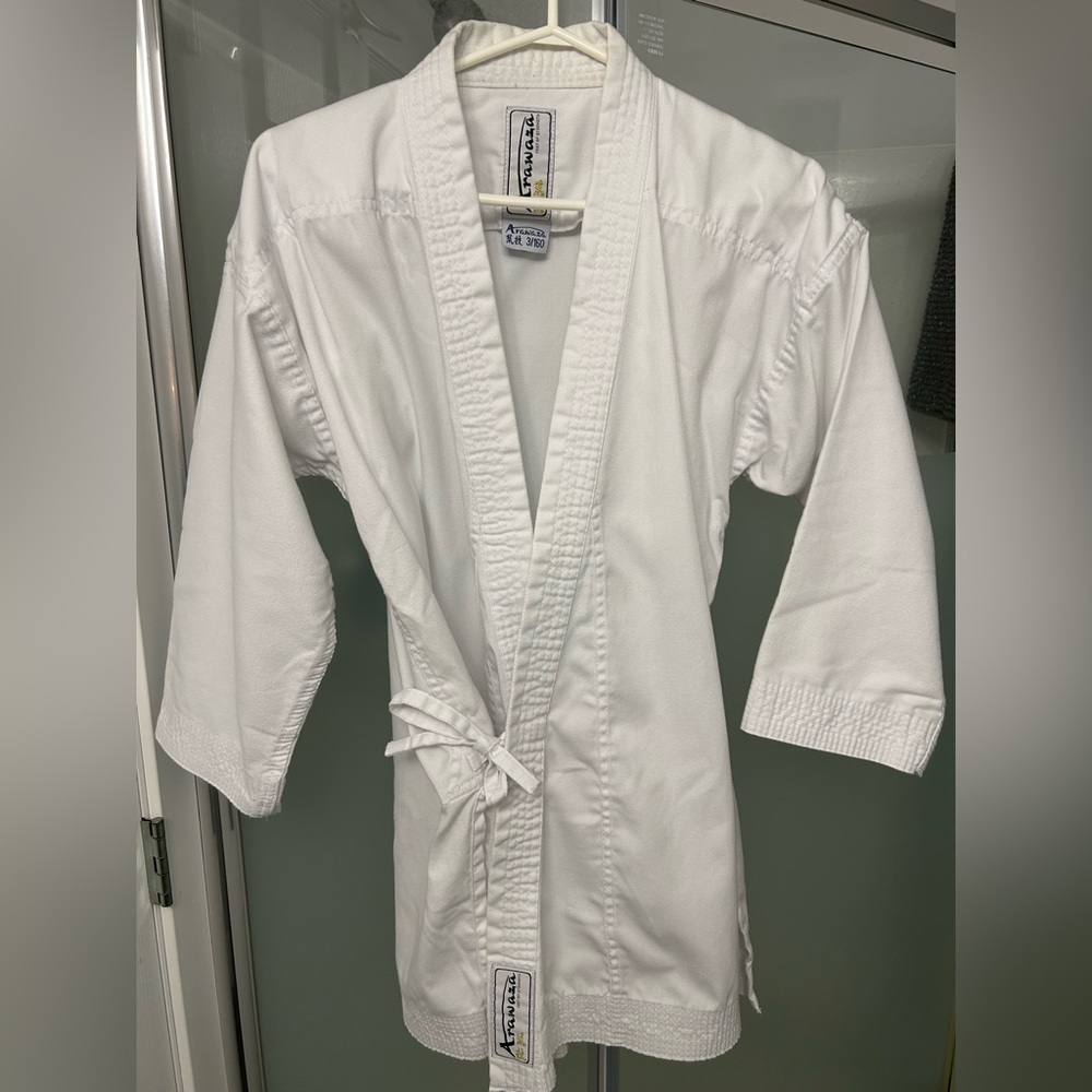 Arawaza Youth Karate Gi 160 w/ Blue & Red Belts | Complete Set